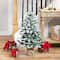 3ft. Unlit Frosted Pine Artificial Christmas Tree in Burlap Base